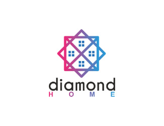 Projekt graficzny logo dla firmy online diamond home